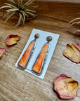 3-Inch Orange Spiny Oyster Dangle Earrings – Native Made by Jon McCray