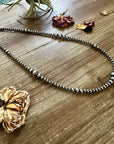 18 inch Graduated Sterling Silver Pearls necklace