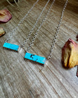 20-InchSterling Silver & Kingman Bar Turquoise Necklace –