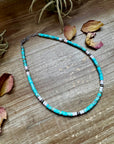 Turquoise Variscite & Pink Conch Choker – Exclusive Bijoux FAB Design
