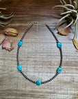 15-Inch Turquoise Necklace with 4mm & 5mm Beads