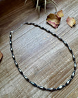 17 inch Torpedo Sterling Silver Pearls