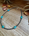 15-Inch Turquoise Necklace with 4mm & 5mm Beads