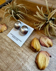 Large 30mm Sterling Silver Saucer Pearl Stud Earrings – USA Made