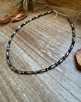 Sterling Silver Torpedo & Purple Spiny Oyster Choker – 14-Inch