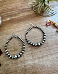 Only Sterling Silver Pearls Hoops