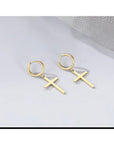 Dangle cross earrings