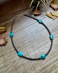 15-Inch Turquoise Necklace with 4mm & 5mm Beads