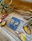 Stamped Sterling Silver Concho Earrings – Unique, Handmade, & USA Made