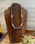 Sterling Silver Barrel Bead Necklace – 20” – Saucer & Barrel Beads