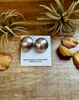 Large 30mm Sterling Silver Saucer Pearl Stud Earrings – USA Made