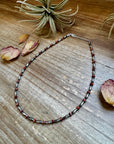 14-Inch Sterling Silver Torpedo & Spiny Oyster Heishi Choker