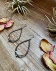 Sterling Silver Pearl & Torpedo Teardrop Earrings