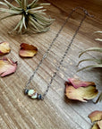 16-Inch Lemon Turquoise Magnesite Necklace with Sterling Saucer Pearls