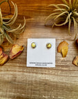 Palomino Turquoise Stud Earrings by Navajo Artist Theresa Smith – Sterling Silver, One of a Kind