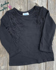 Shea Baby Black Fringe Top