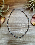 Sterling Silver Torpedo & Purple Spiny Oyster Choker – 14-Inch
