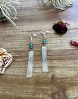 Mini chic earrings with turquoise and Sterling Silver Pearls