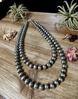 18 to 20 inch 10 mm Sterling Silver Pearls necklace