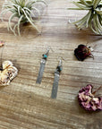 Mini chic Turquoise earnings dangle with real turquoise