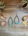 Sterling Silver Pearl & Colorful Heishi Drop Earrings