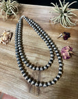 18 to 20 inch 10 mm Sterling Silver Pearls necklace