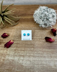 Mini stud magnesite turquoise earrings