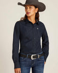 Ariat Women's Navy/Silver Stripe Kirby Shirt