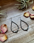 Sterling Silver Pearl & Torpedo Teardrop Earrings