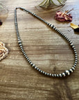 18 inch Graduated Sterling Silver Pearls necklace