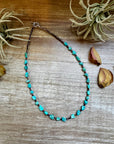 19" Turquoise and Shell Necklace – Bright Natural Stones