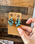 Blue Concho Stud Earrings