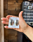 Stamped Sterling Silver Concho Stud Earrings – Post Back