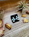 White Opal Half-Cluster Stud Earrings – Sterling Silver, Handmade in the USA