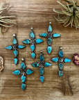 Turquoise cross pendant