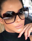 Retro Gradient Square Frame Sunglasses