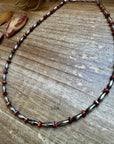 14-Inch Sterling Silver Torpedo & Spiny Oyster Heishi Choker