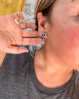 Small Cluster Earrings – Blue Kingman Turquoise & Sterling Silver