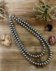 18 to 20 inch 10 mm Sterling Silver Pearls necklace