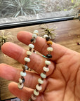 24 inch faceted amazonite beaded necklace fall collection