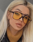 Hip Hop Color Block Sunglasses