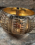 Gold Geometrical Fashion Cuff XI144