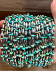 14-Inch Sterling Silver Torpedo & Blue/Green Mexican Turquoise Choker