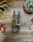 Orange & Turquoise bow hair clips