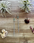 Chic dangle earrings with Sterling silver pearls and turquoise