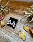 Pink Opal Half-Cluster Stud Earrings – Sterling Silver, Limited Pairs