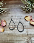 Sterling Silver Pearl & Torpedo Teardrop Earrings