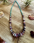 22 inch purple spiny graduated and turquoise