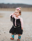 Shea Baby Pink Vintage Pearl Snap Onesie