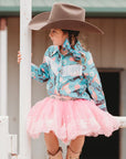 Shea Baby Turquoise Cowgirl Pearl Snap Shirt